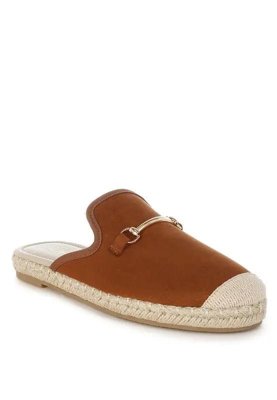 Nazaya Horsebit Detail Espadrilles Mules for Women - Love Salve
